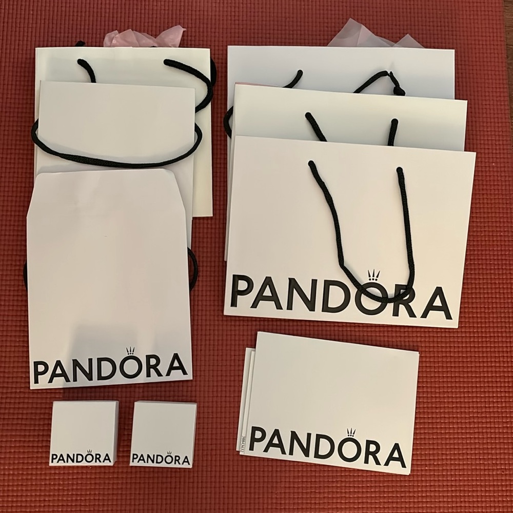 Brand new authentic Pandora empty boxes, envelopes, and bags
